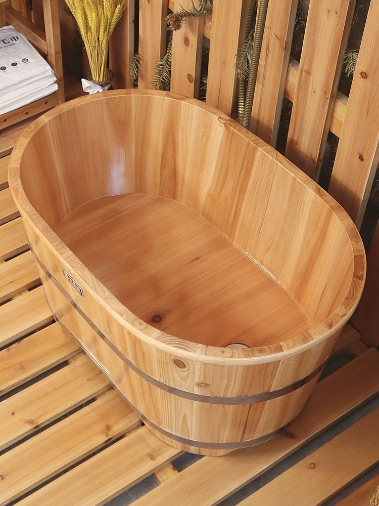 1인용 욕조 반신욕 편백나무 히노끼탕 원목 목욕탕 소형 간이 사우나 성인 휴대용
