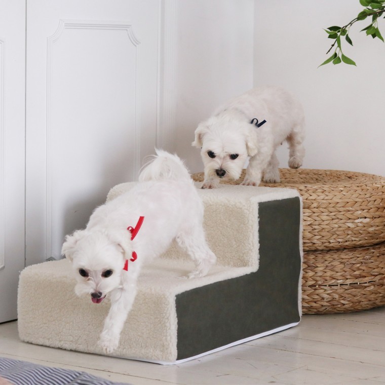 2단 계단 반려동물 논슬립 강아지 고양이 댕댕이 애견 애묘 펫 미끄럼방지 - 상품 이미지