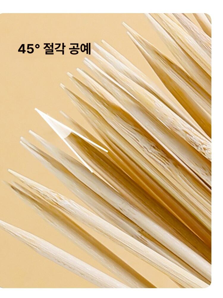 과일 꼬치 나무 15cm 1000p 오뎅 탕후루 산적 꼬지 손잡이 꽂이 대나무 업소용 - 상세 이미지 2