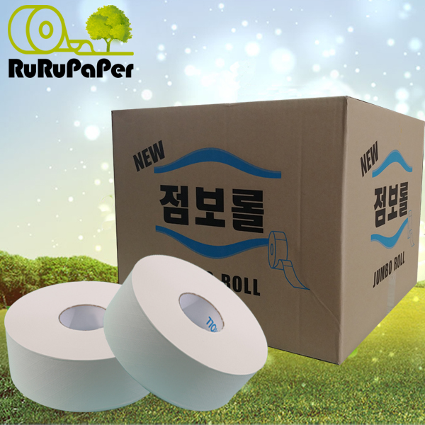루루 1겹 점보롤 500m 루루1겹 화장지 휴지 업소용 화장실 냅킨 핸드 타올 - 상품 이미지