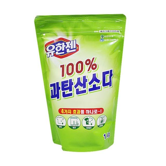 유한젠 100프로 과탄산소다 얼룩제거 세탁조 표백제 1KG - 상품 이미지