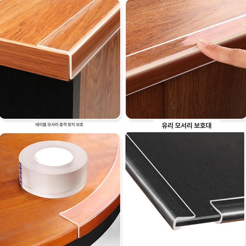 투명 코너몰딩 실리콘 ㄷ자 가스켓 엣지가드 테두리 보호재 패킹 벽면보호 - 상세 이미지 5