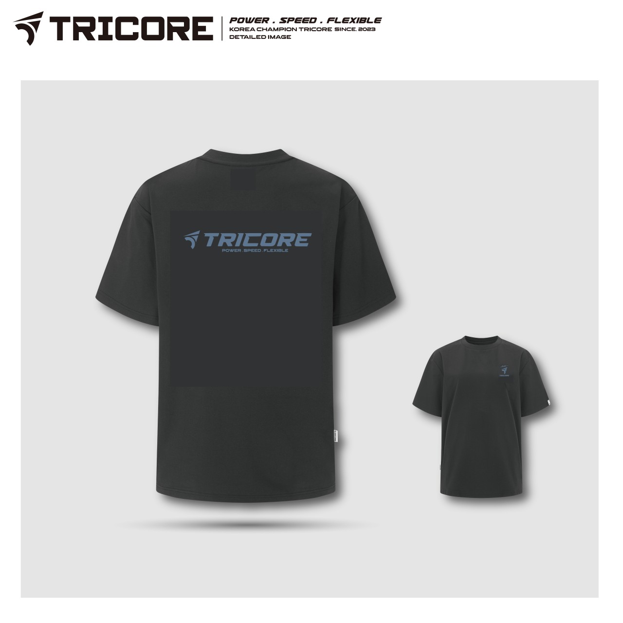 트리코어 오버핏 반팔 티셔츠 코튼라이크 배드민턴 피클볼 상의 의류 TORT-1/2607 - 상품 이미지