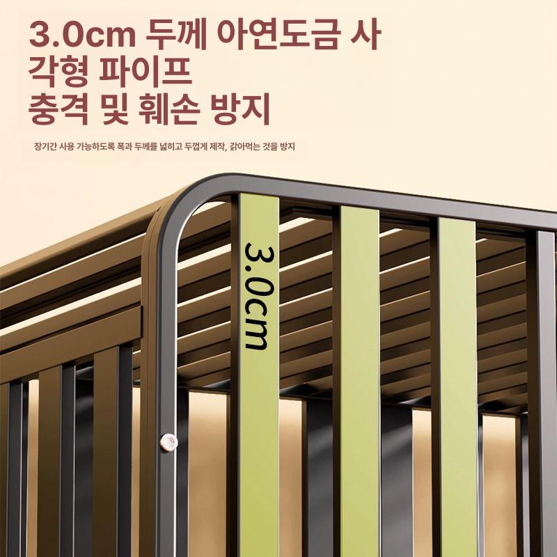 스테인리스 개집 대형견 울타리 중형견 사육장 펜스 실내 철망 애완동물 - 상세 이미지 4