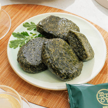 파파공방 무설탕 현미 밥알 쑥떡 저당떡 제주 해풍쑥떡 저염식 식사대용 떡 70g, 12개 이미지 3