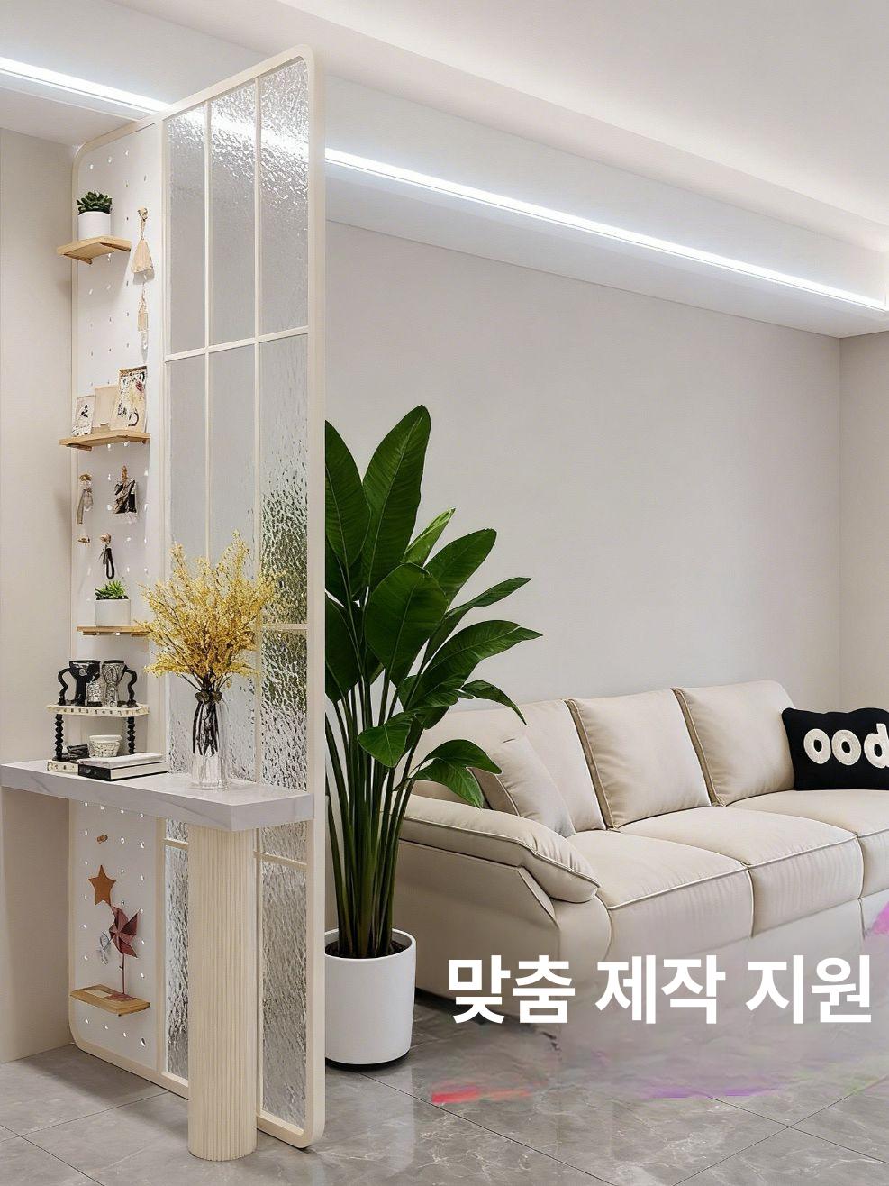 거실 파티션 분리형 수납 공간분할 인테리어 주방 칸막이 홈카페 diy 구분 - 상세 이미지 2