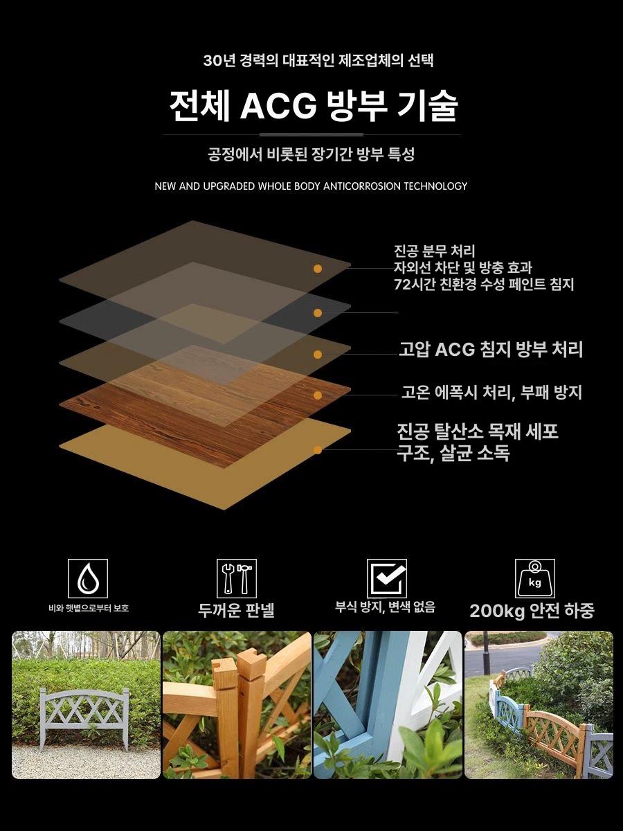 화단 울타리 텃밭 조경 담장 가든 펜스 원목 방부목 베란다 테라스 경계 장식용 - 상세 이미지 5