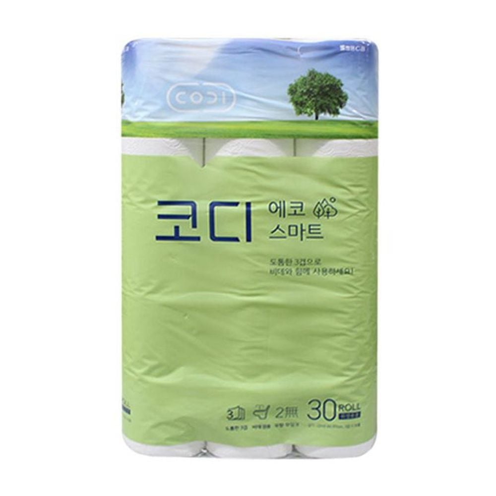 코디 에코 스마트 두루마리 화장지 휴지 티슈 30롤 대용량 - 상품 이미지