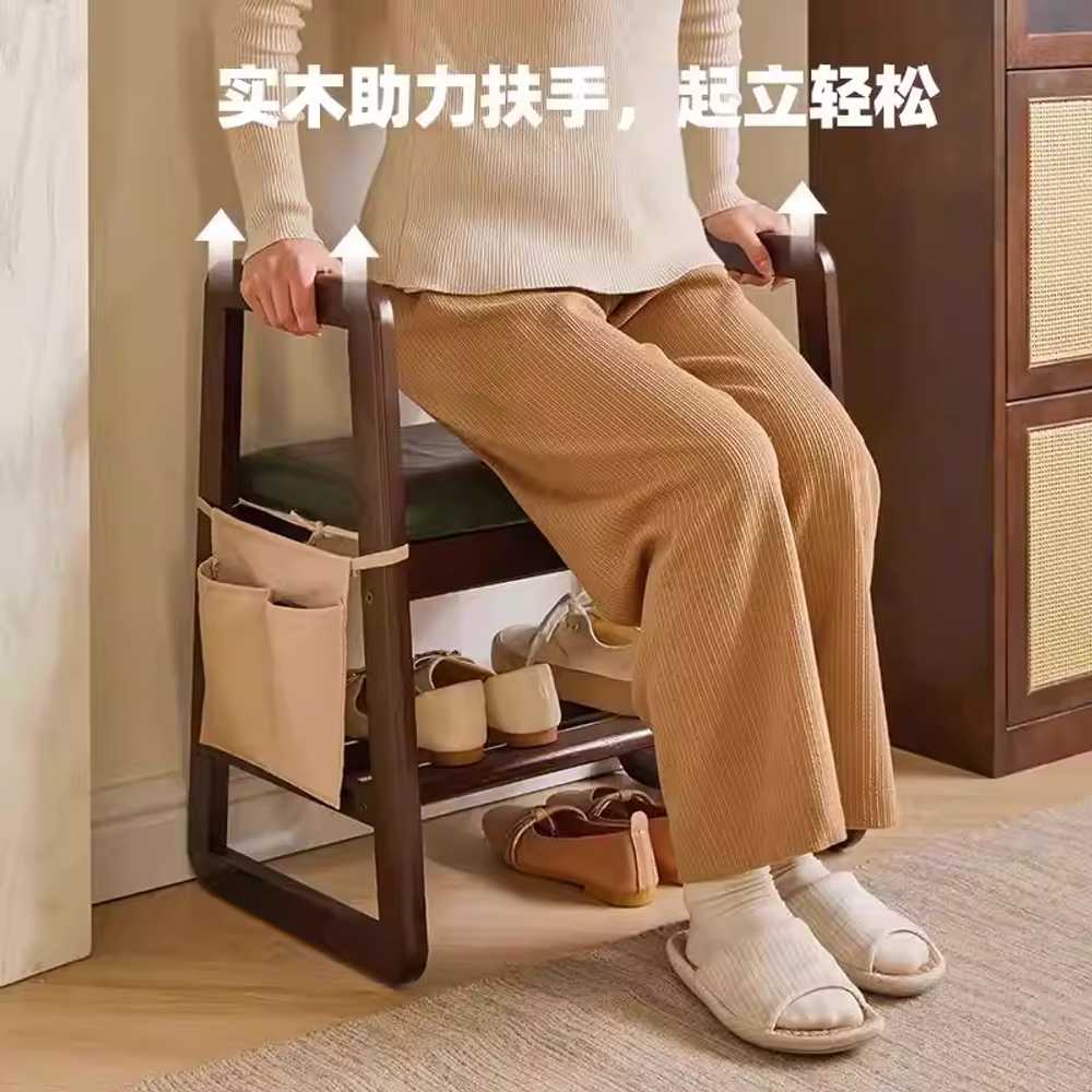 팔걸이가있는 의자 신발 로비 현관 드레스 룸 체어 - 상세 이미지 3