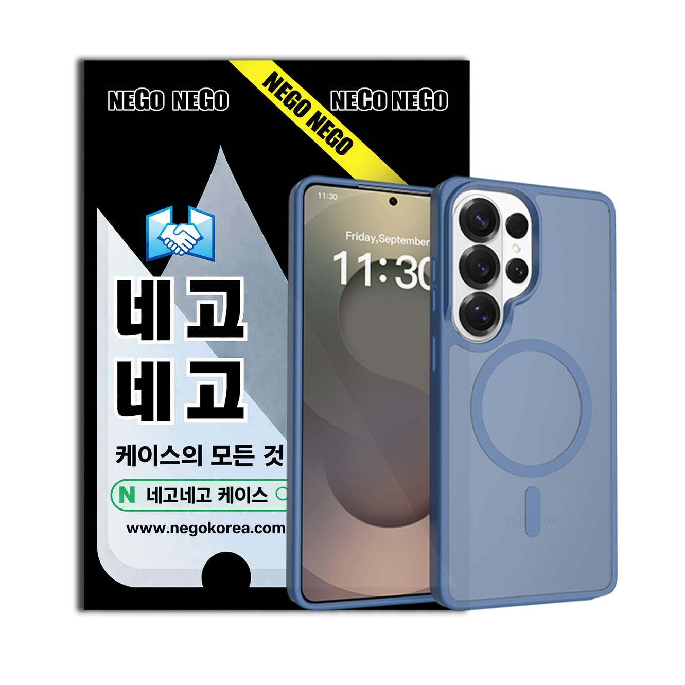 맥세이프 케이스 강력자력 변색방지 내장범퍼 블루, 갤럭시S26 울트라 - 상품 이미지
