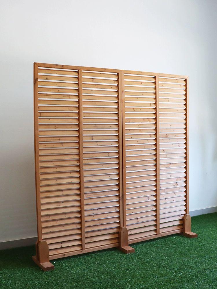 야외 가림막 파티션 울타리 목망 간살 스틸 대형 화분 분리대 원목 카페 인테리어 - 상세 이미지 4