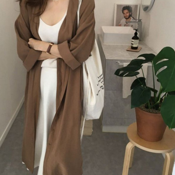 셔츠 여름 롱 남방 자켓 루즈핏 여성 자켓 - 상품 이미지