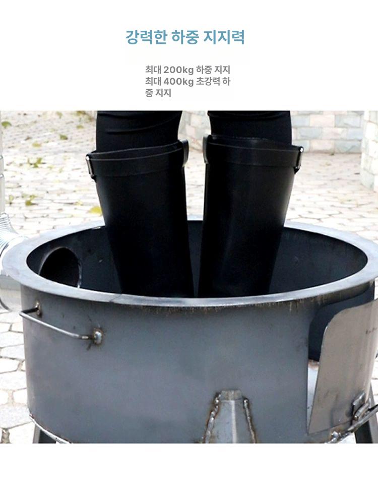캠핑 화덕 드럼통 옛날 아웃도어 장작 시골집 화로대 아궁이 훈제 구이용 바베큐 숯불 스토브 - 상세 이미지 4