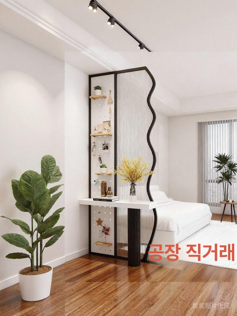 거실 파티션 분리형 수납 공간분할 인테리어 주방 칸막이 홈카페 diy 구분 - 상세 이미지 4
