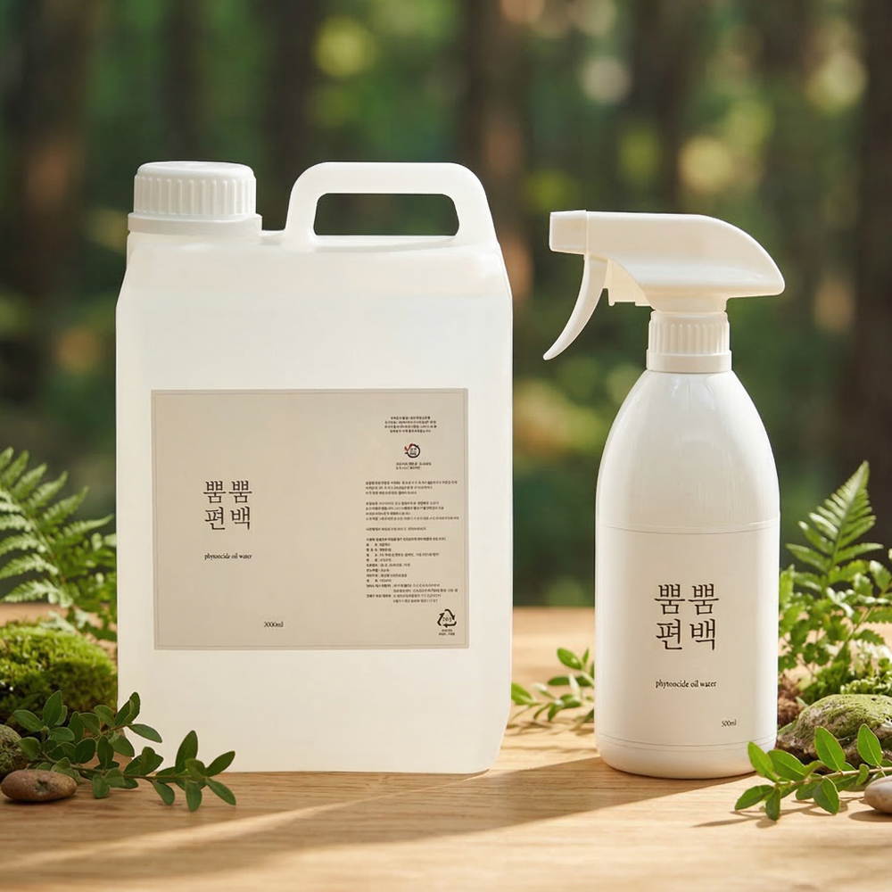뿜뿜편백 3%편백오일함유 편백수 피톤치드 스프레이 2L+500mL 총용량2.5L