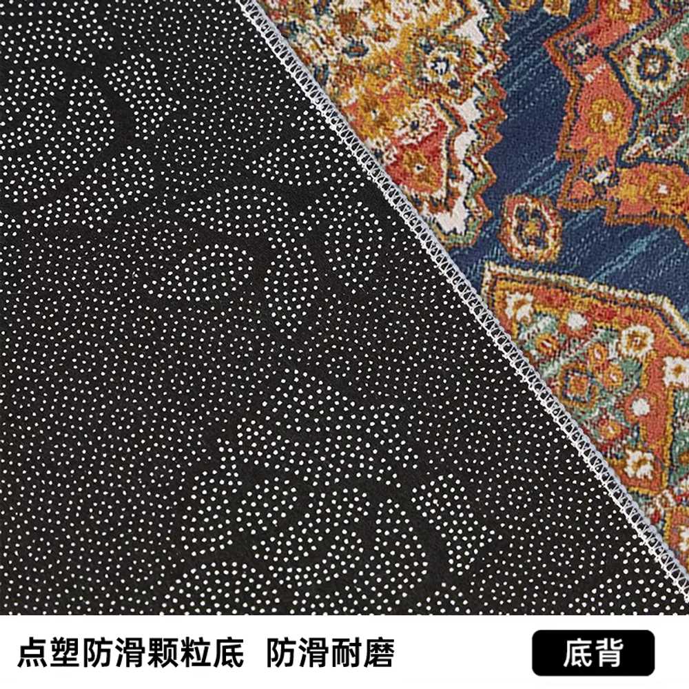 거실 패턴 양탄자 레트로 인테리어용 현관 러그 카페트 100x120 이미지 6