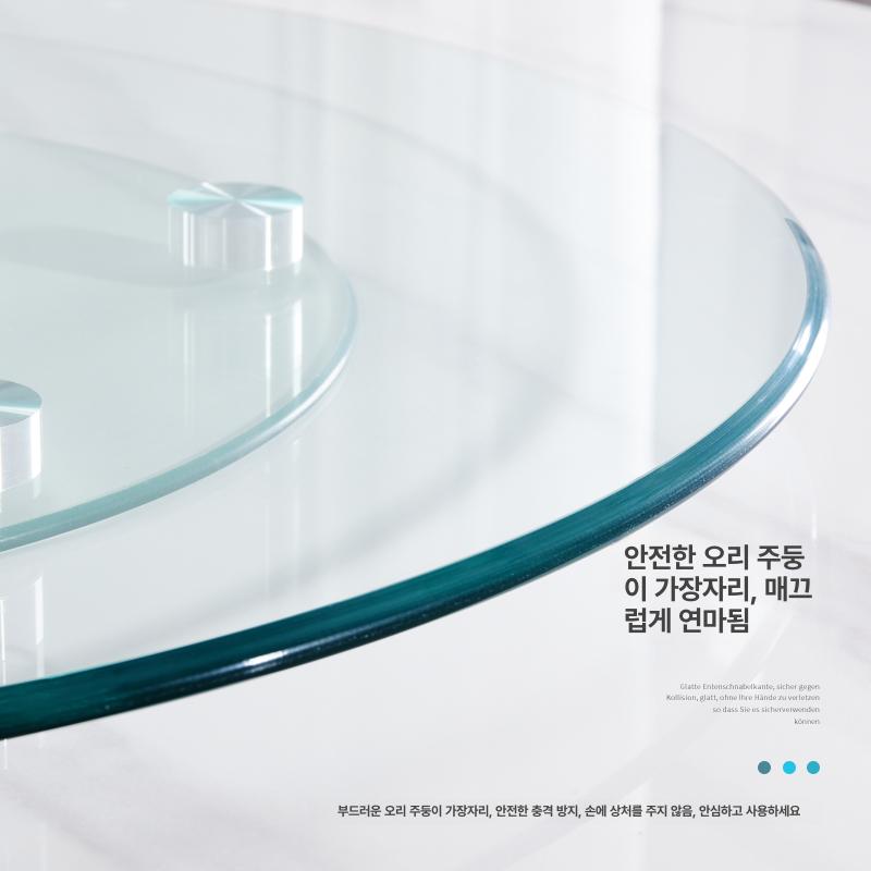 강화유리 회전판 중식당 턴테이블 중식 호텔 가정용 돌림판 지름 회전식 원형 - 상세 이미지 3