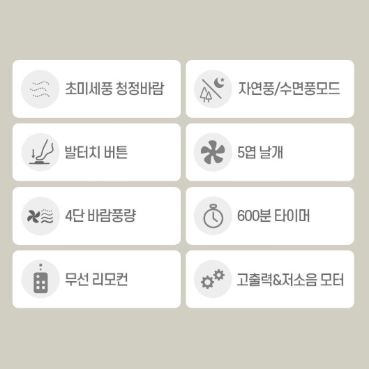 발터치선풍기 가정용 침실용 아기 수면풍 저전력 저소음 리모컨선풍기 - 상세 이미지 5