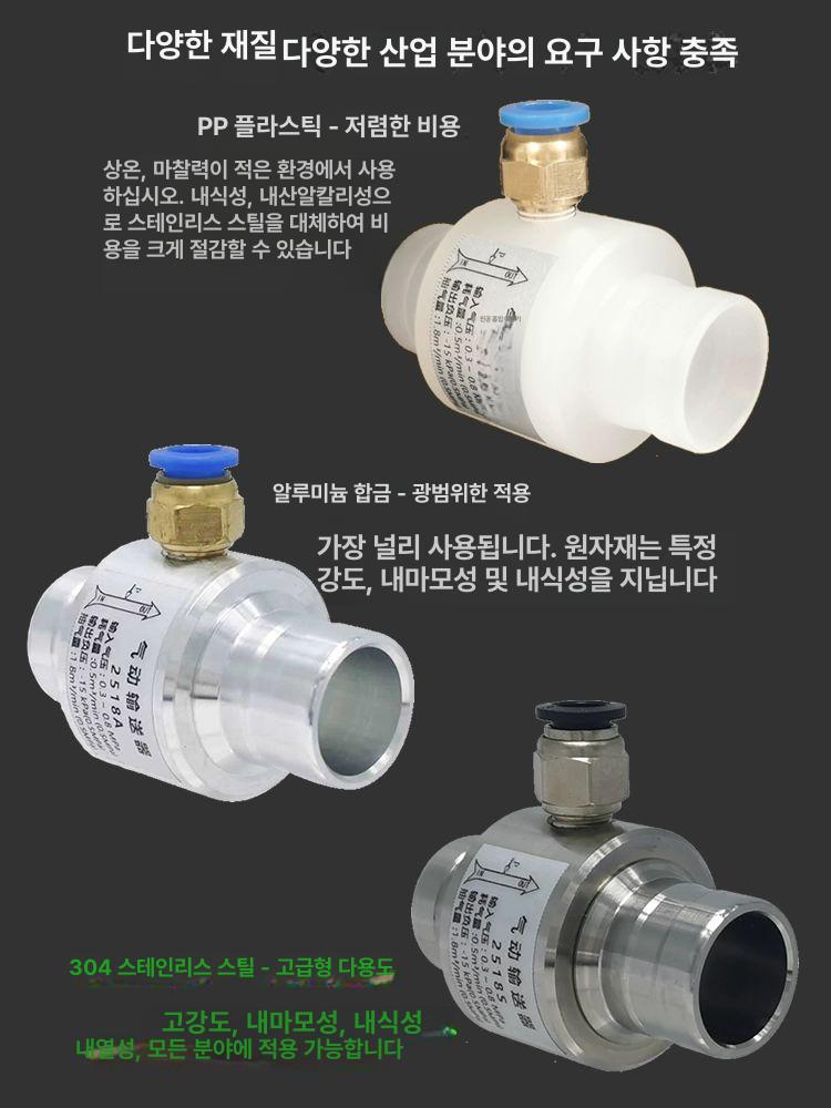 진공 증폭기 공기 흡입장치 이젝터 부품 에어블로워 이송장치 입자 합금 부속 - 상세 이미지 2