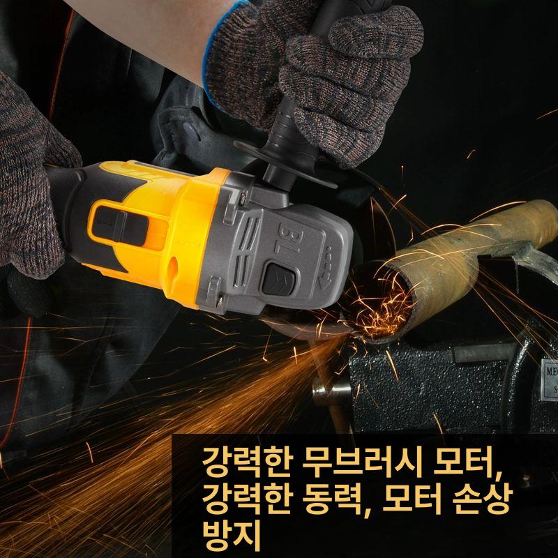 무선 그라인더 브러시리스 충전식 연마 절단기 앵글 휴대 핸드 전동 - 상세 이미지 3