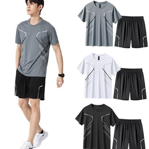 경량 남성 트레이닝 스포츠 남성 운동복 상하 여름 - 상품 이미지
