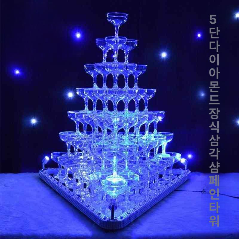 호텔 샴페인타워 5단 7단 플루트글라스 아크릴 와인잔 클럽 플라스틱 - 상세 이미지 3