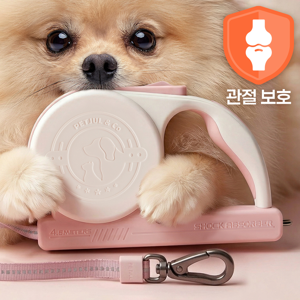 펫줄앤코 강아지 자동 리드줄 안전 완충 관절보호 소형견 대형견 산책줄 스트랩 세트 - 상품 이미지