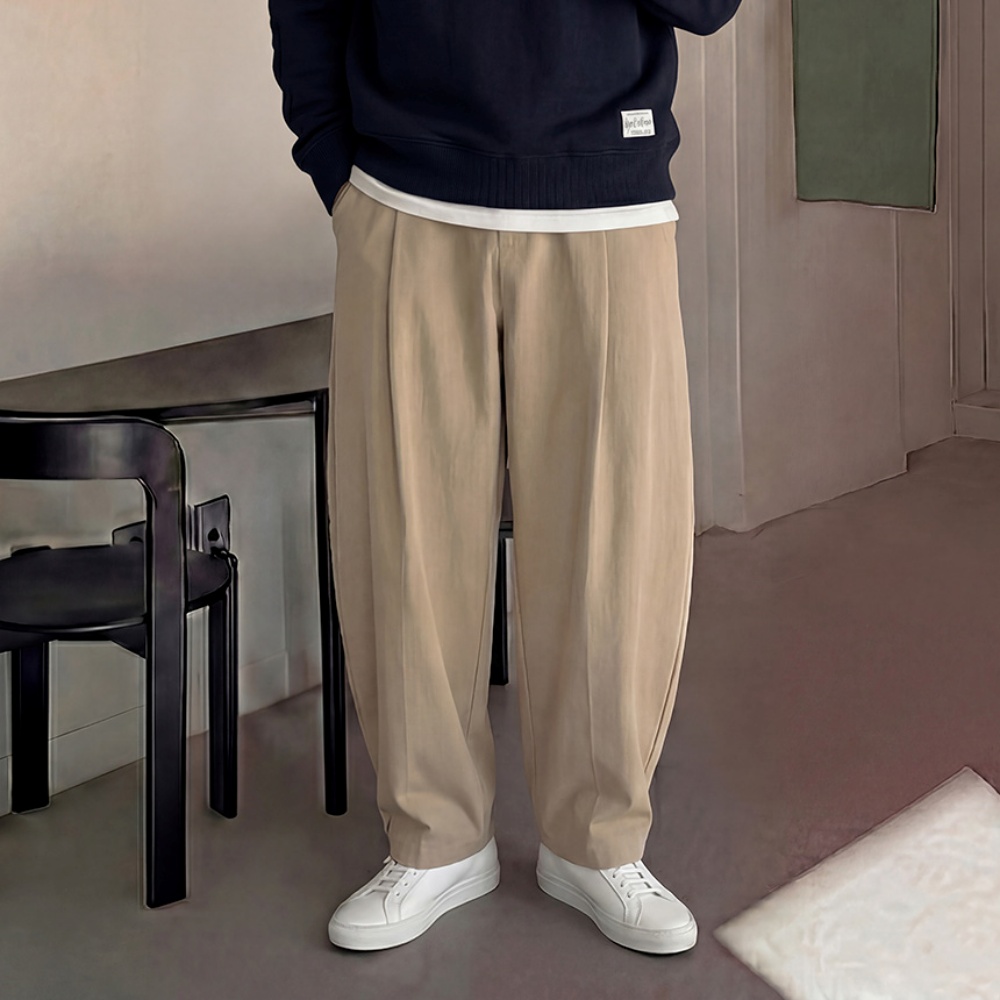 치노팬츠 벌룬바지 남자면바지 남자와이드팬츠 - 상세 이미지 3