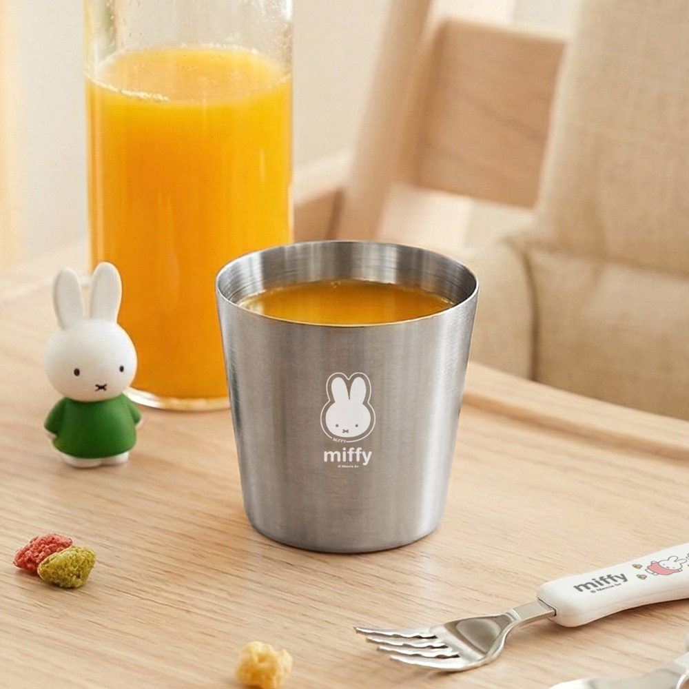 키친유 화이트미피 유아 어린이집 유치원 물컵 아기 양치컵 국산 스텐304 230ml, 1개 - 상세 이미지 2