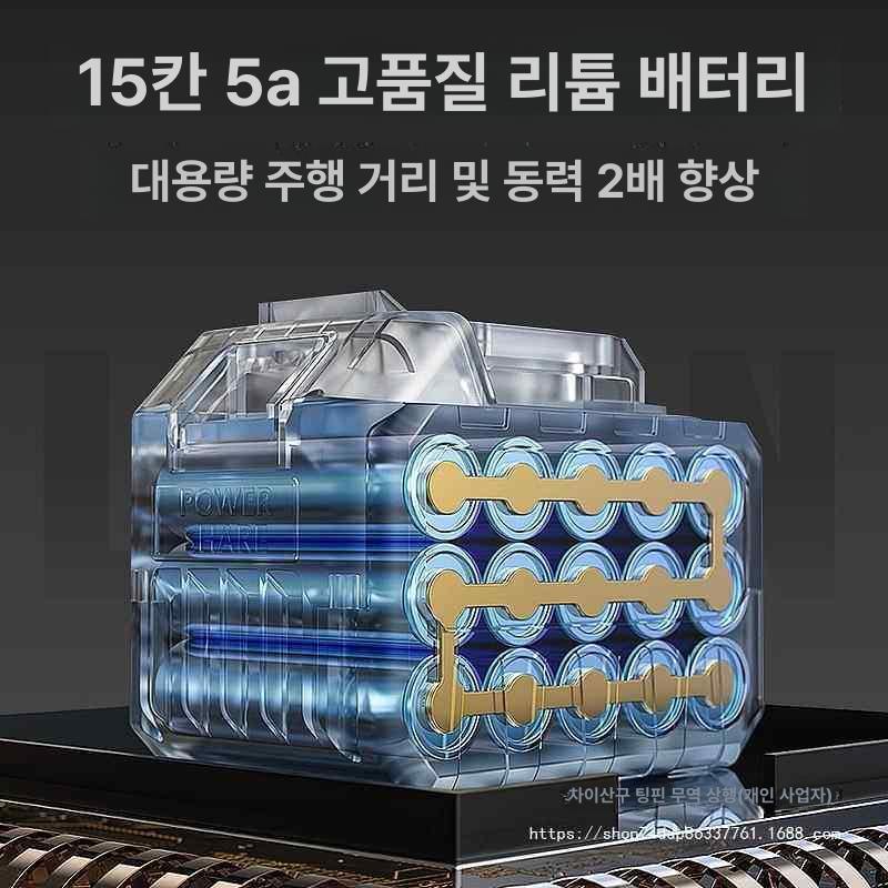 무선 체인톱 전기톱 12인치 충전식 목재절단 가지치기 벌목용 엔진톱 - 상세 이미지 5
