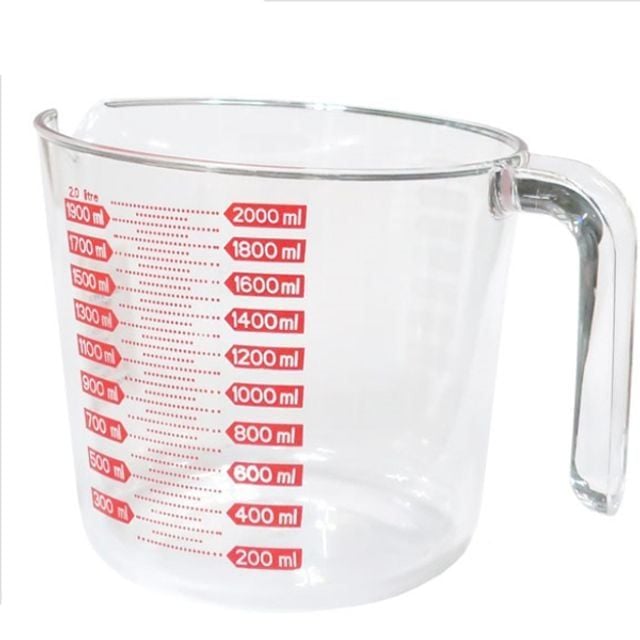 홈베이킹 제빵 플라스틱 비이커 용량컵 계량컵 2000ml - 상품 이미지