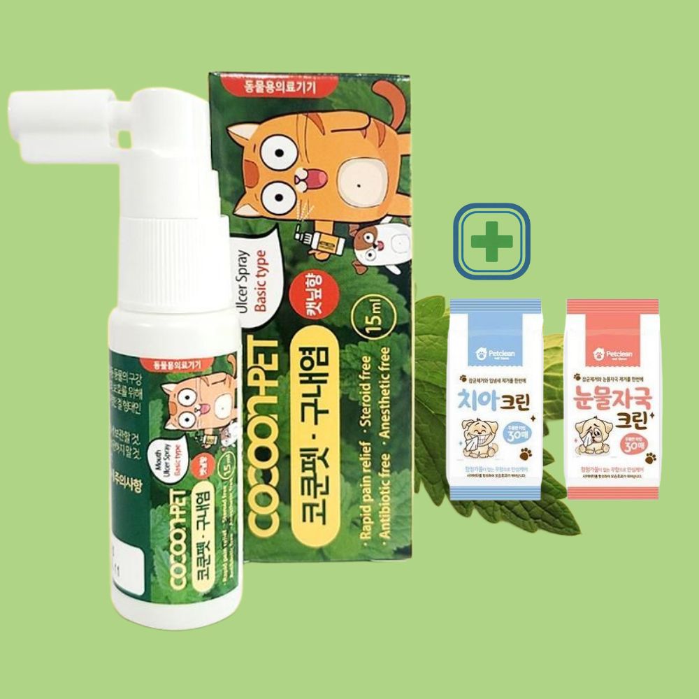 코쿤펫 강아지 고양이 동물용 의료기기 구내염 치주염 염증 약 치료제 캣닢향, 15ml, 1개 - 상품 이미지