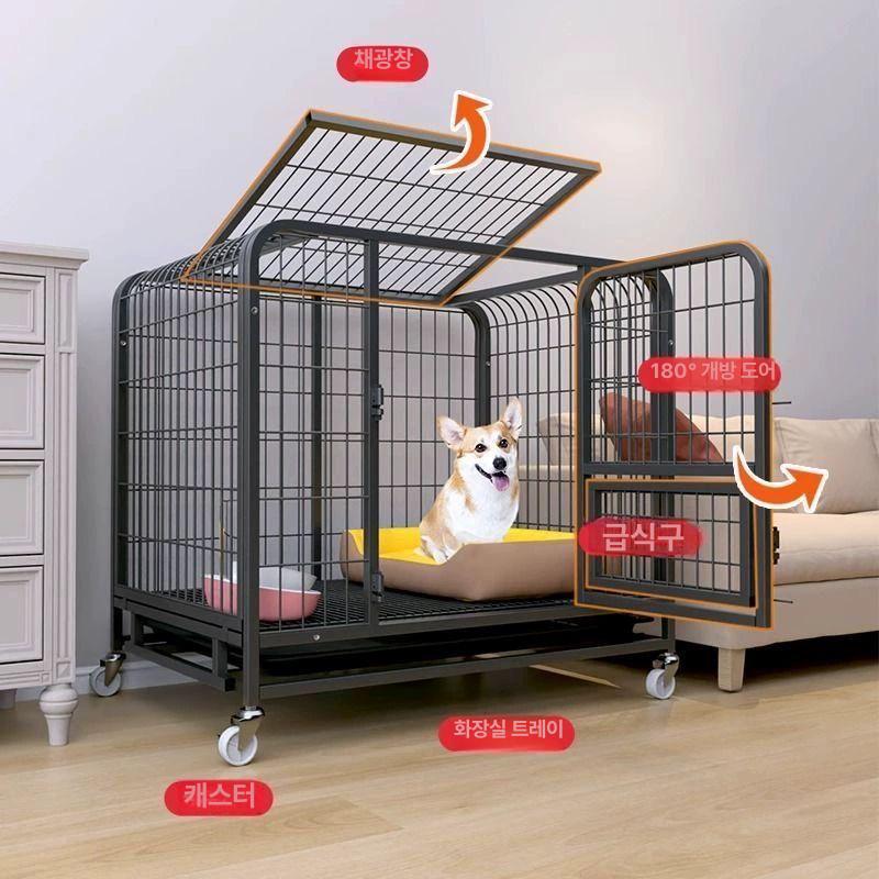 강아지 케이지 고양이 안전문 울타리 실내 펜스 반려동물 철창 애견 방묘문 차단문 - 상세 이미지 2