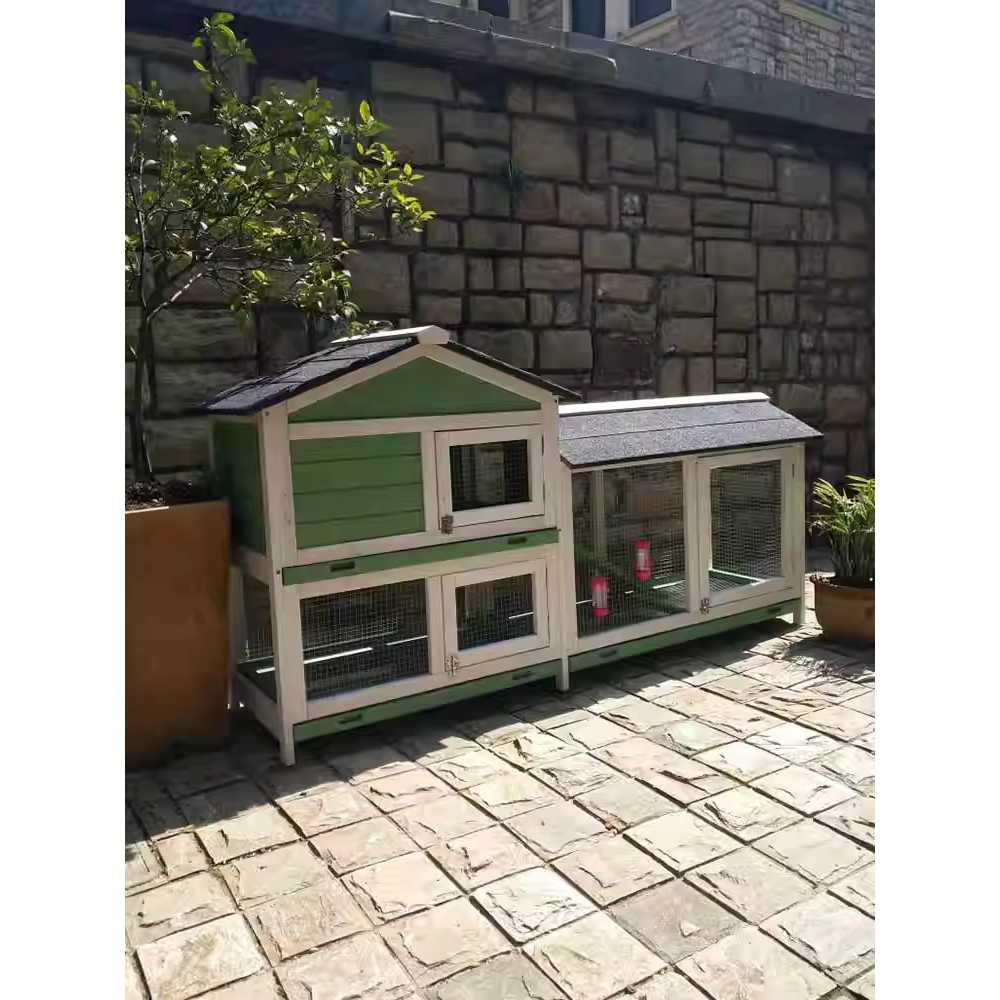 토끼 사육 케이지 마당 방수 애완동물 빌라 하우스 1244x630x1005 1244x630x1005 골드브라운 플라스틱 - 상세 이미지 4