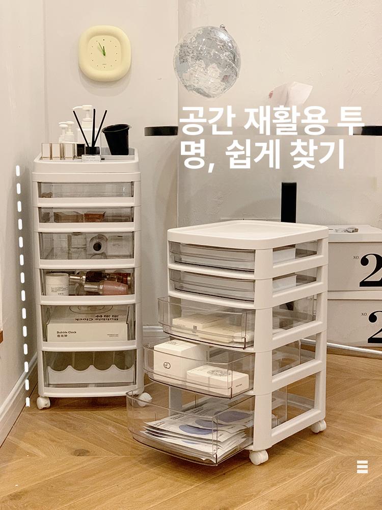 미용 트롤리 네일샵 수납장 뷰티샵 피부관리 에스테틱 왁싱카트 정리함 - 상세 이미지 5