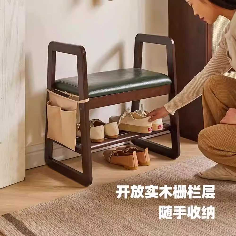 팔걸이가있는 의자 신발 로비 현관 드레스 룸 체어 - 상세 이미지 5