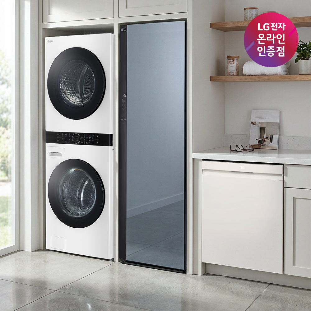 LG 트롬 워시타워 + LG 디오스 식기세척기 + LG 스타일러 세트 (W2421WAMR + DUE6BGL1E + SC5GMR52S) - 상품 이미지