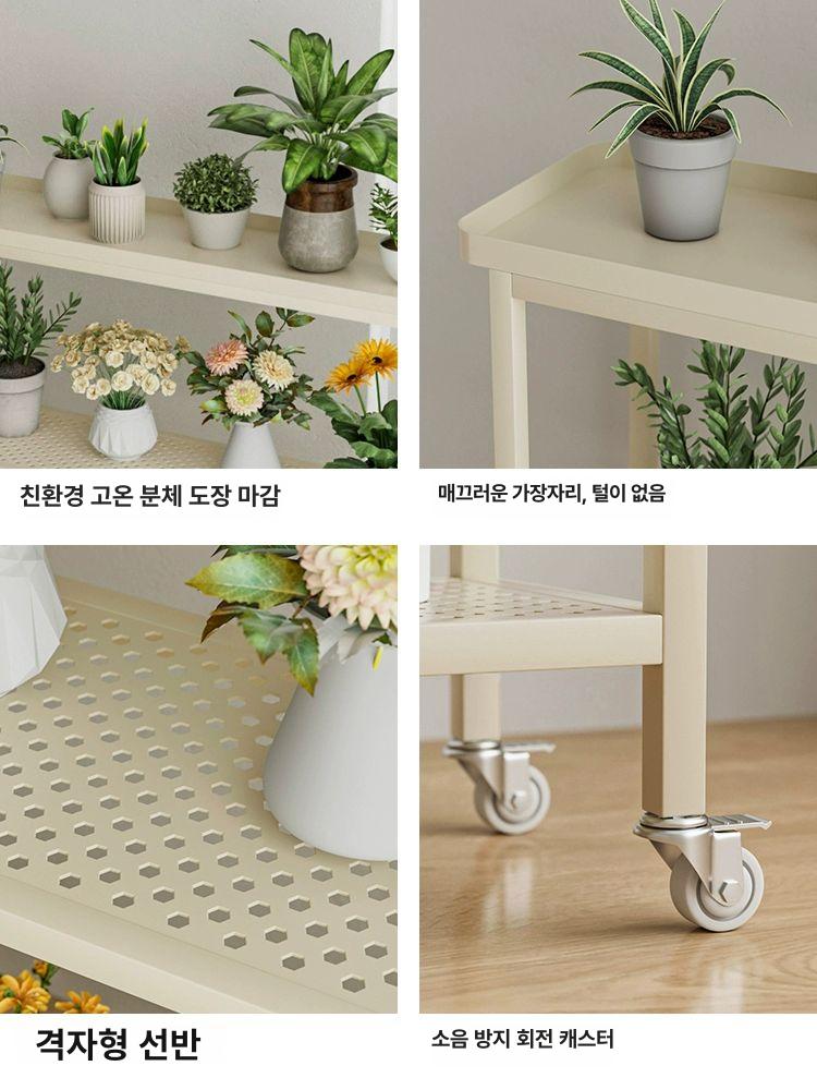 화분 선반 이동식 베란다 원목 다육이 식물장 플랜트 정리 받침대 우드 홈가드닝 - 상세 이미지 4