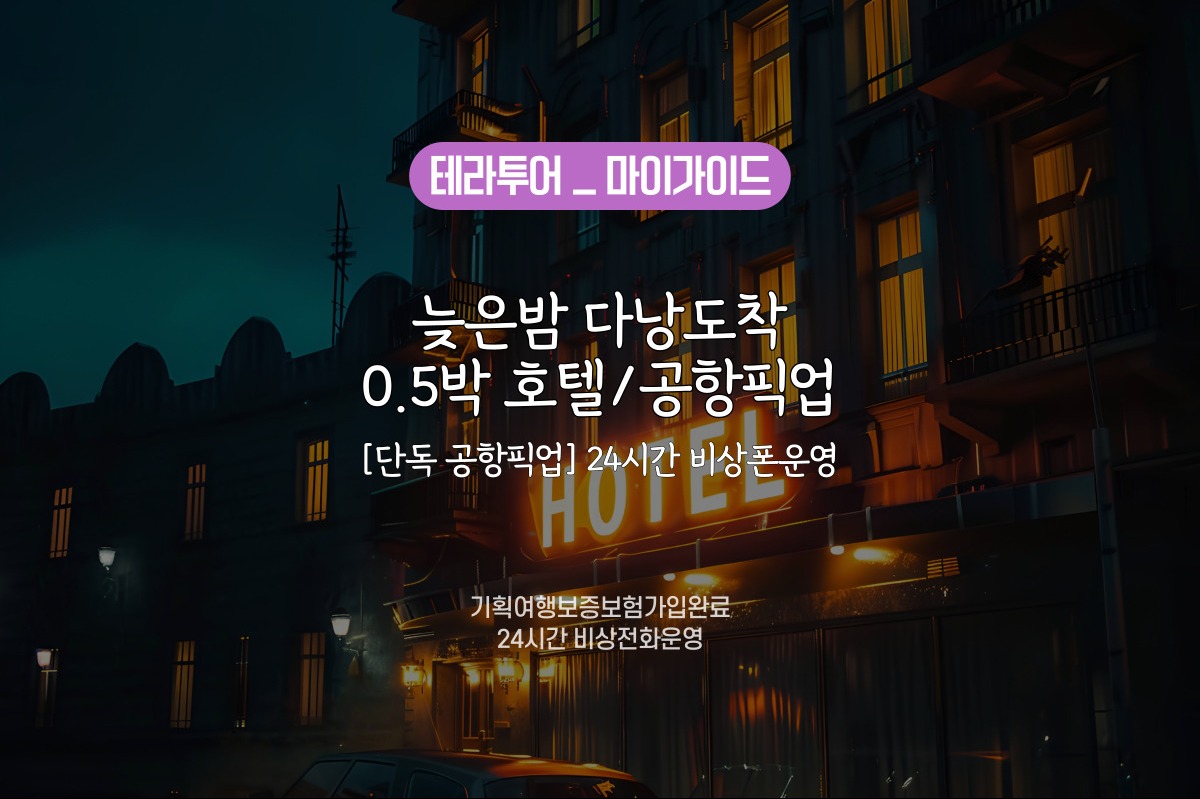 [늦은밤 다낭도착] 다낭 0.5박호텔/공항픽업 (카톡응대/차량추가예약가능)