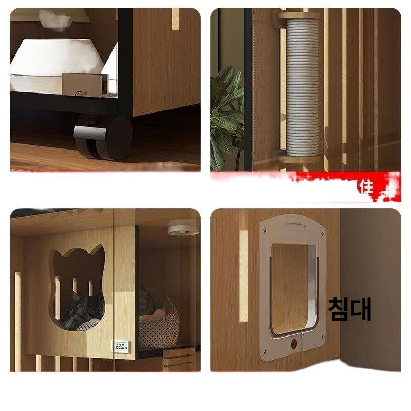 반려묘 케이지 고양이빌라 가정용 캣하우스 펜션 호텔 격리장 반려동물 사육장 - 상세 이미지 5