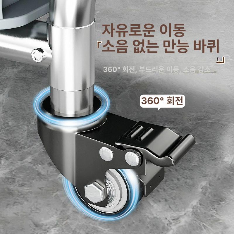 이동식 거치대 대걸레 밀대 걸이 청소용품 스테인레스 업소용 스탠드 - 상세 이미지 4