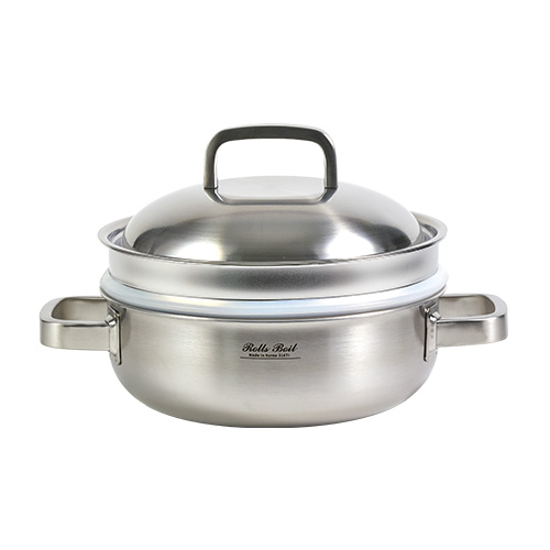롤스보일 316Ti 통5중 스텐냄비 양수냄비 파티웍 찜기 24cm - 상세 이미지 2