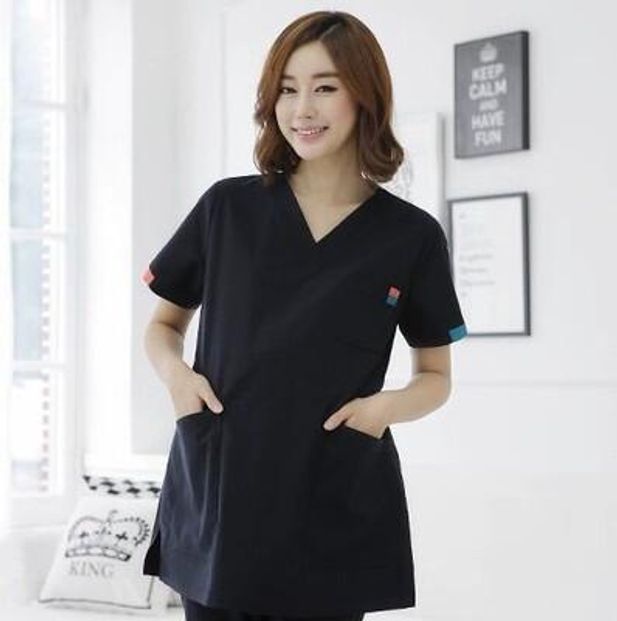 임산부 간호복 상의 하의 바지세트 의사 병원 치과 임부복 유니폼 근무복 - 상세 이미지 3