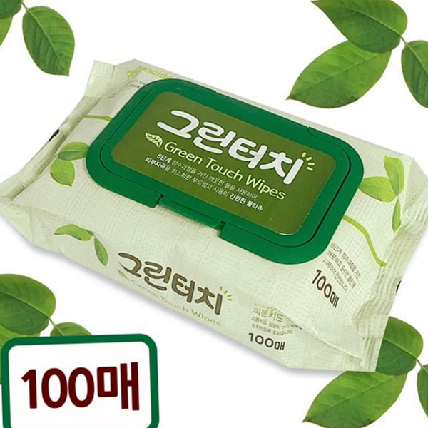 데일리 캡형 물티슈 부드러운 피톤치드 물티슈 100매 대용량 - 상품 이미지