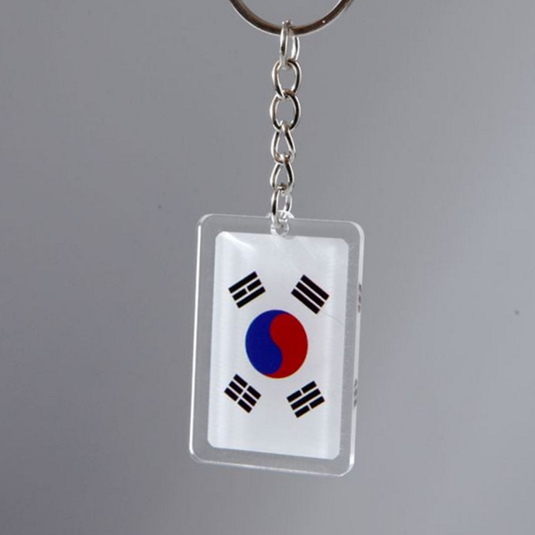 기념품 태극기 열쇠고리 고리 아크릴 열쇠고리 가방 홀더 - 상품 이미지