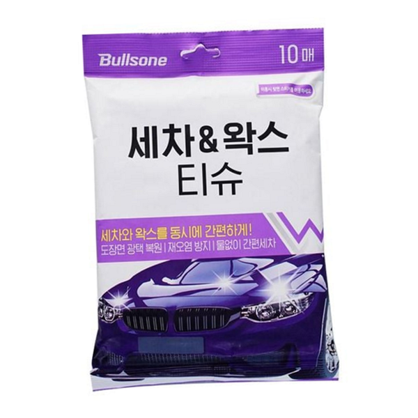 차량용 자동차 왁스 티슈 코팅제 차량 광택 코팅 외장 세차 - 상품 이미지