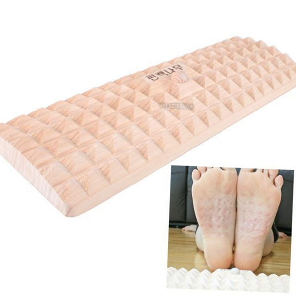피톤치드 편백 나무 발 지압판 마사지기 발 지압판 피라미드 발피로 - 상품 이미지