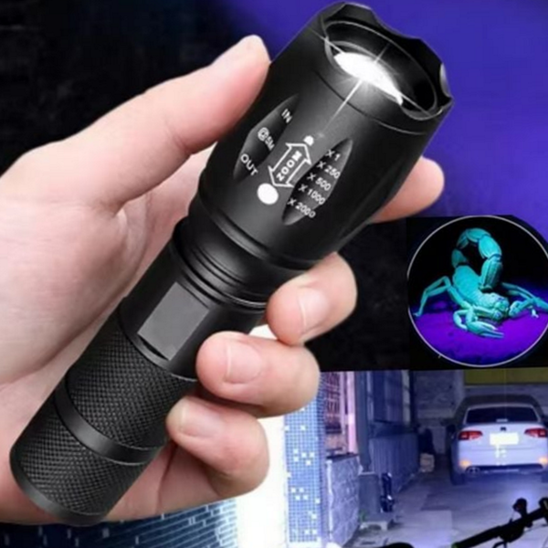 강력 uv 손전등 휴대용 led 손전등 작업용 캠핑 야외 소형 - 상품 이미지
