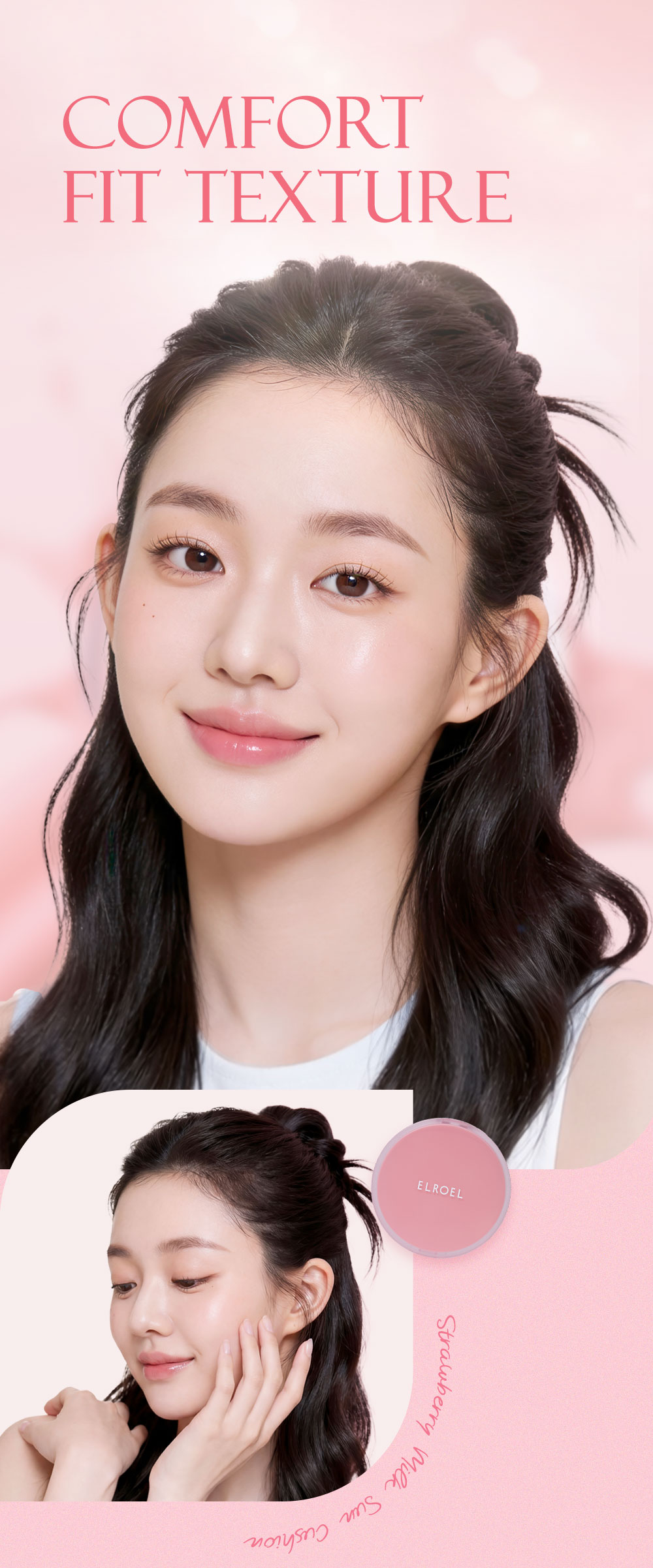 ELROEL Strawberry Milk Tone-up Sun Cushion - description 38
