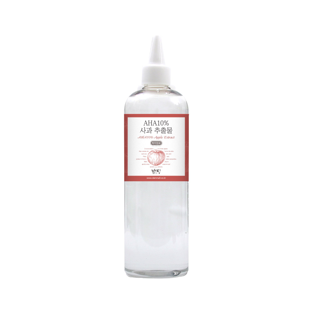 맑을담 AHA10% 사과 추출물 원액 앰플 피지 각질 케어 피부결 특허 원료 500ml - 상품 이미지